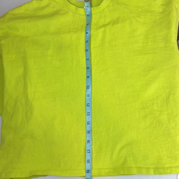 Nordstrom BP. Lime Green Boxy Cropped T-Shirt - Picture 4 of 5